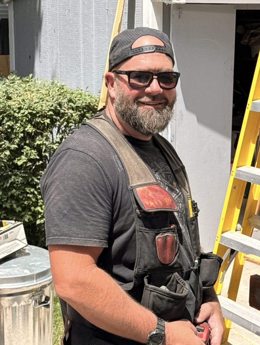 Anthony Cook, owner of Tone and Co., on a job site